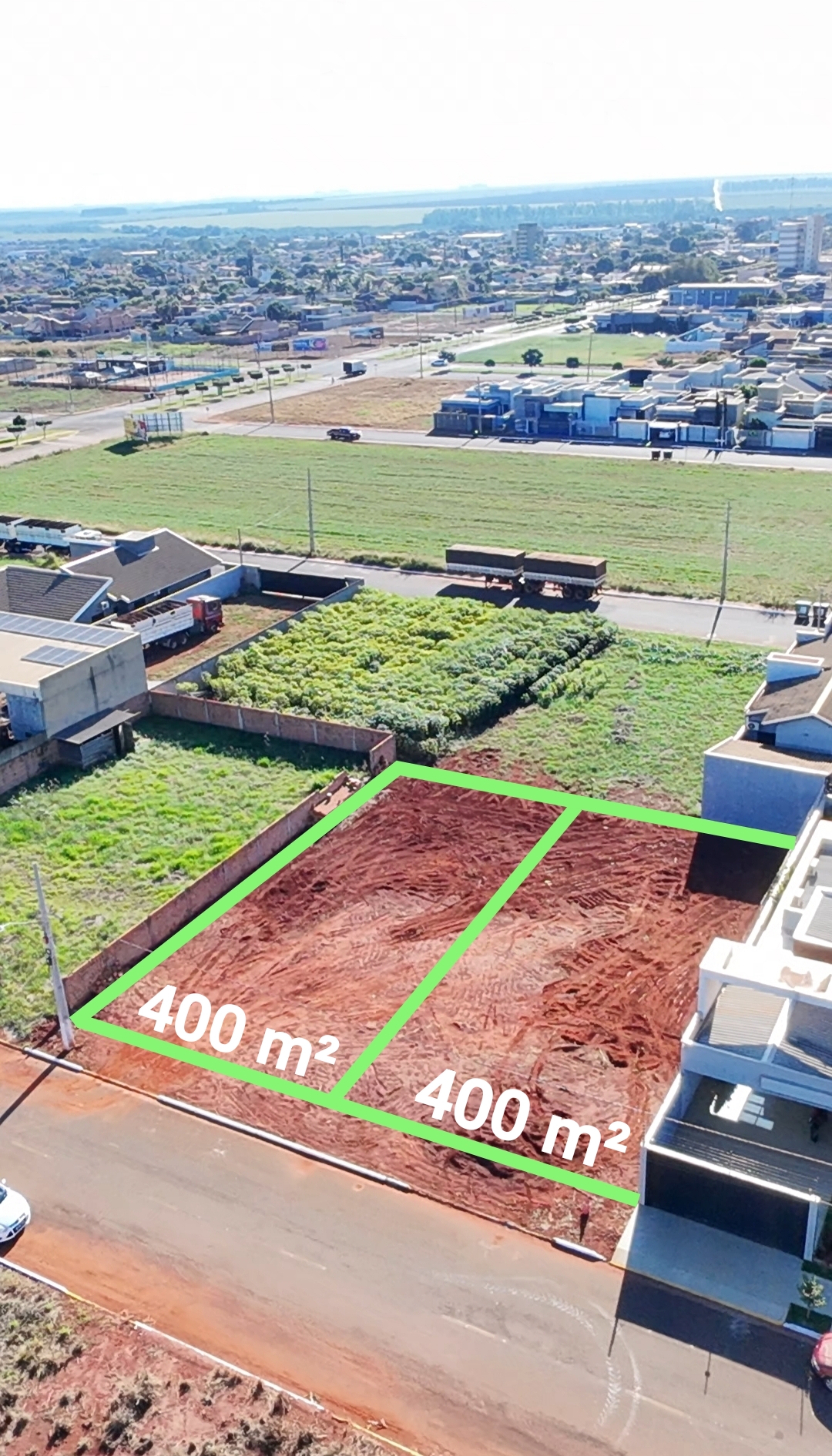 2 Terrenos à venda com 400 m² cada no Bairro Primo Maffissoni em São Gabriel do Oeste