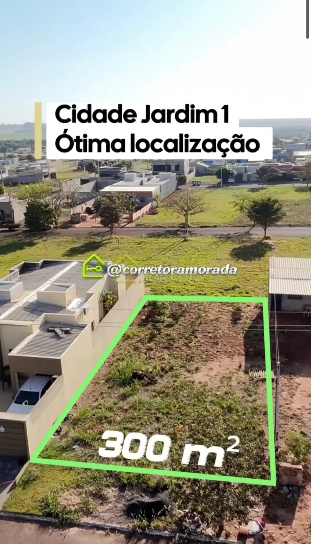 Terreno no início do bairro Cidade Jardim 1 a venda em São Gabriel do Oeste MS 
