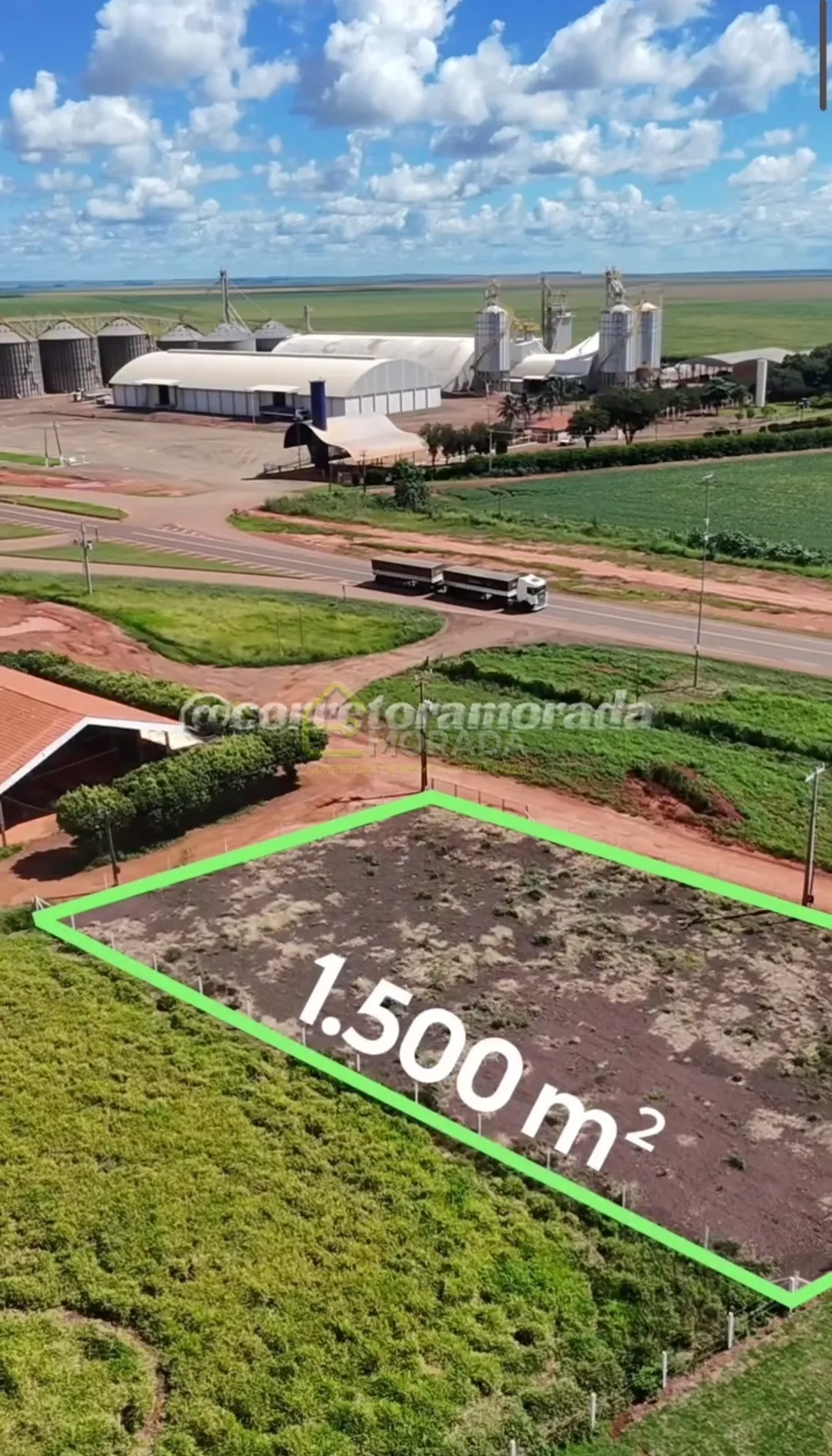 Área com 1.500 m² às margens da BR 163 a venda em São Gabriel do Oeste MS 