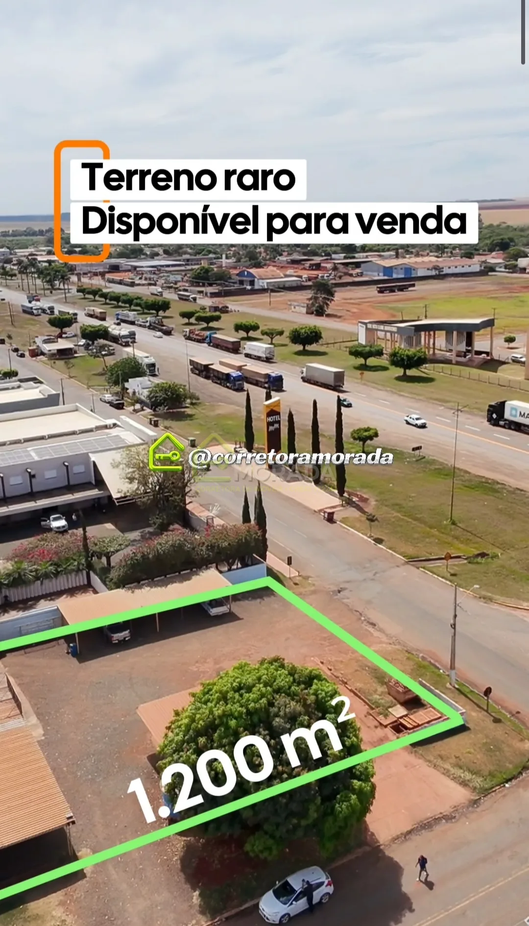 Terreno com 1.200 m² às margens da BR 163 a venda em São Gabriel do Oeste MS 