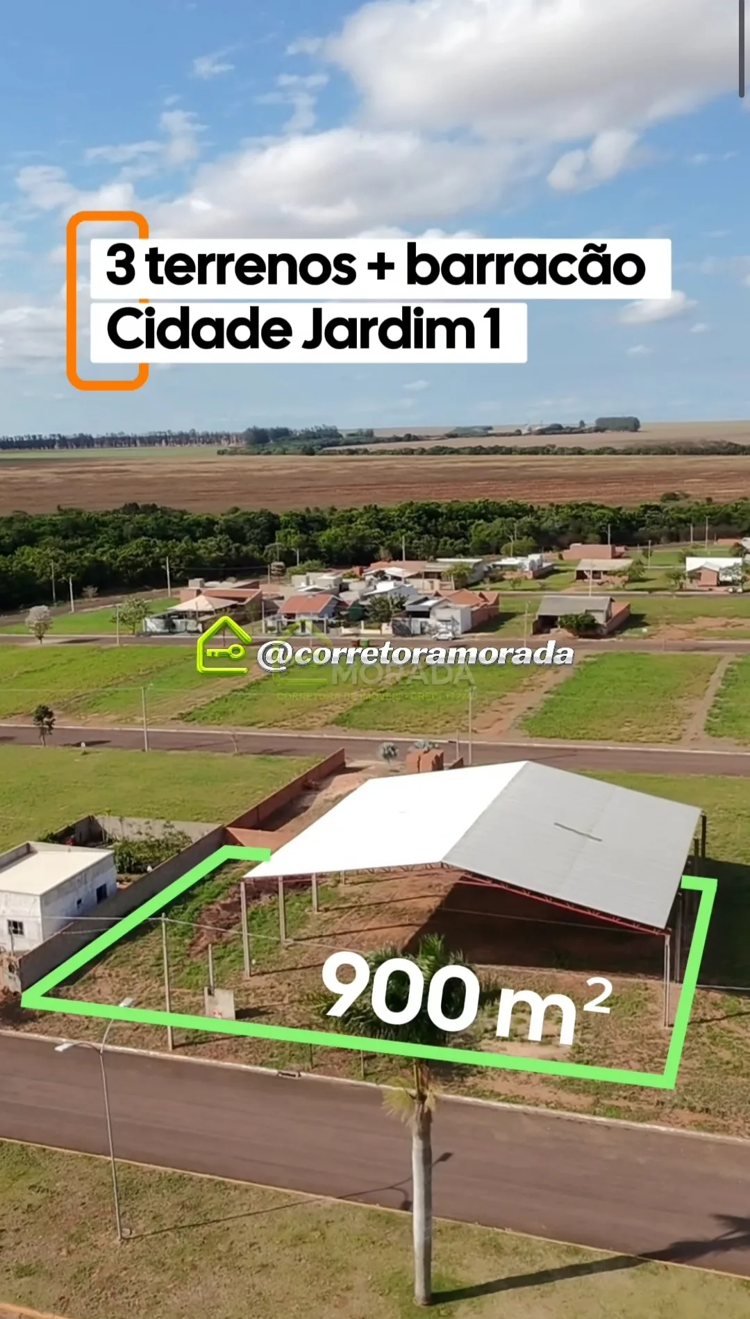 3 terrenos a venda com barracão no bairro Cidade Jardim 1 em São Gabriel do Oeste MS 